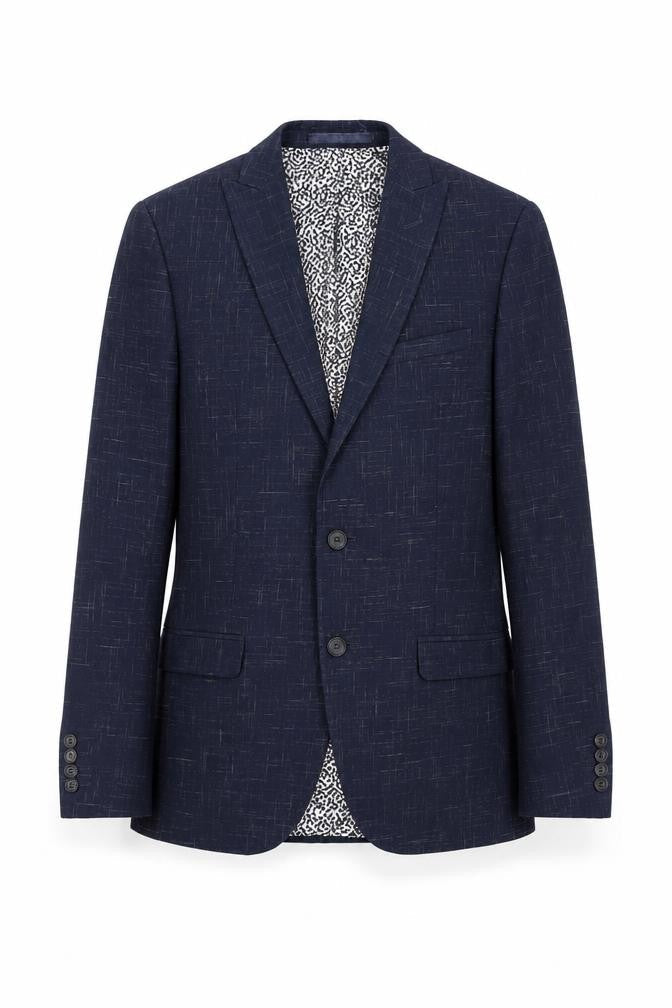 Limehaus Women's Blue Checked Regular Fit Blazer Size 10