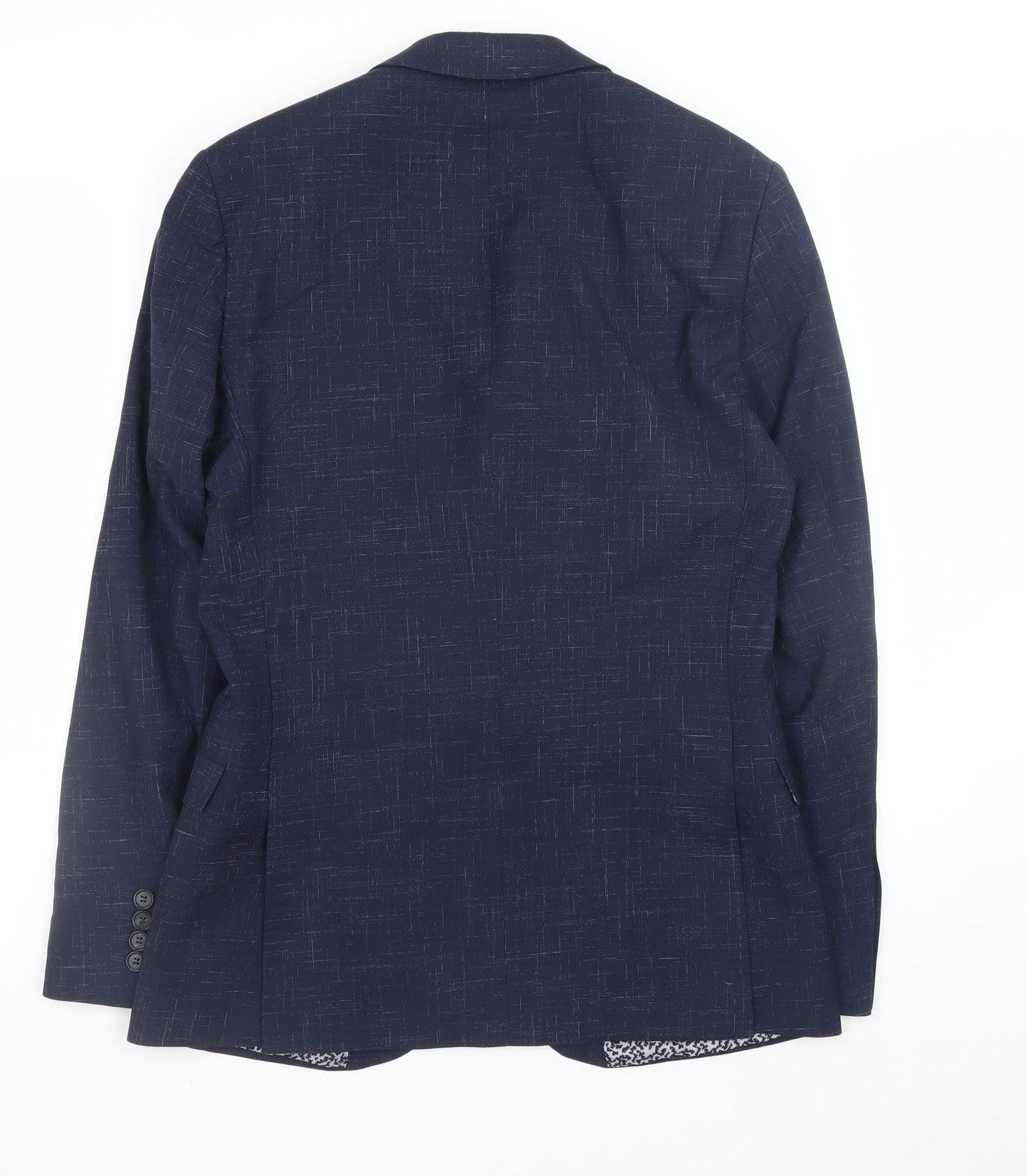 Limehaus Women's Blue Checked Regular Fit Blazer Size 10