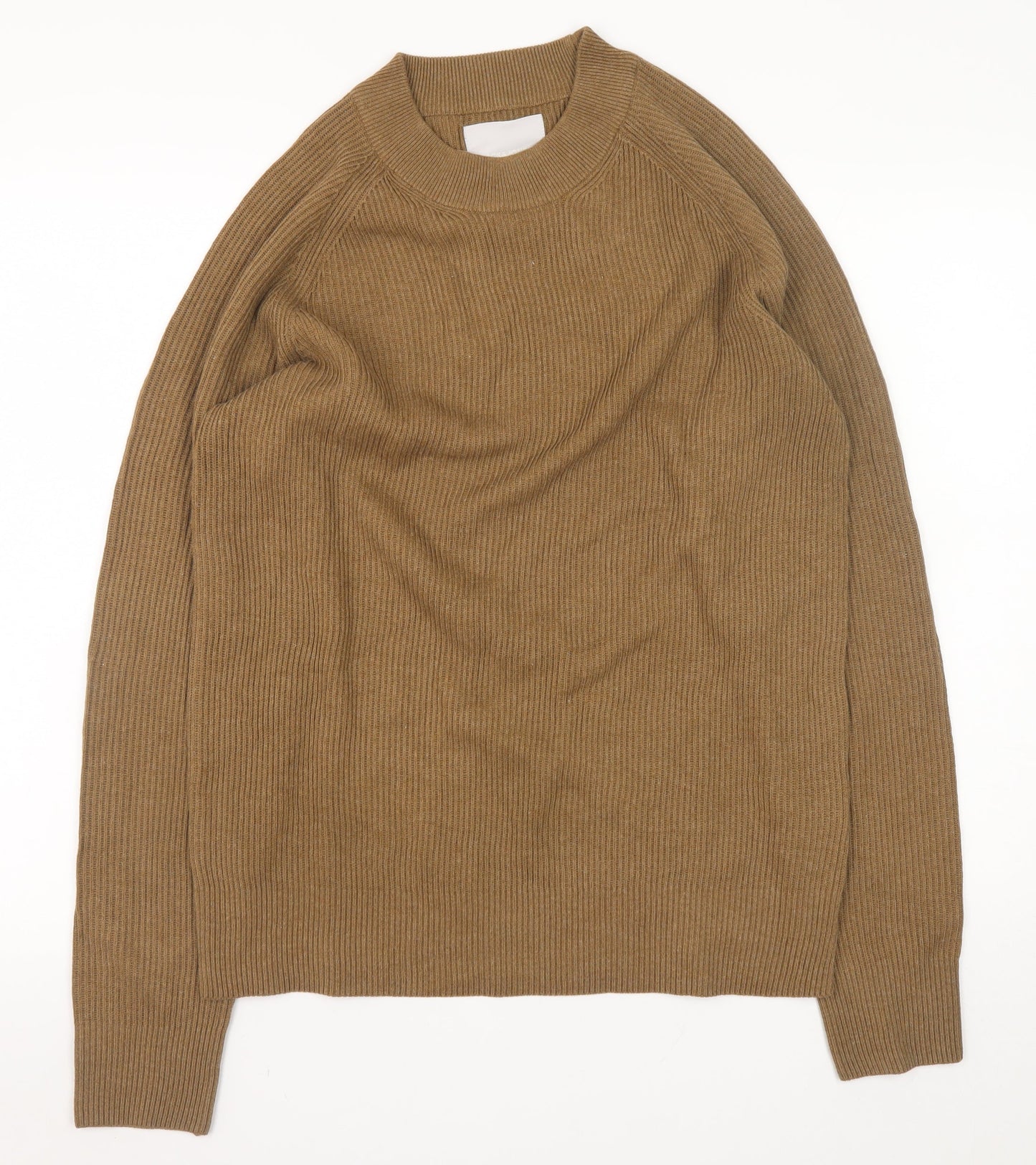 Jack & Jones Men's Brown Knit Crew Neck Pullover Jumper Size L