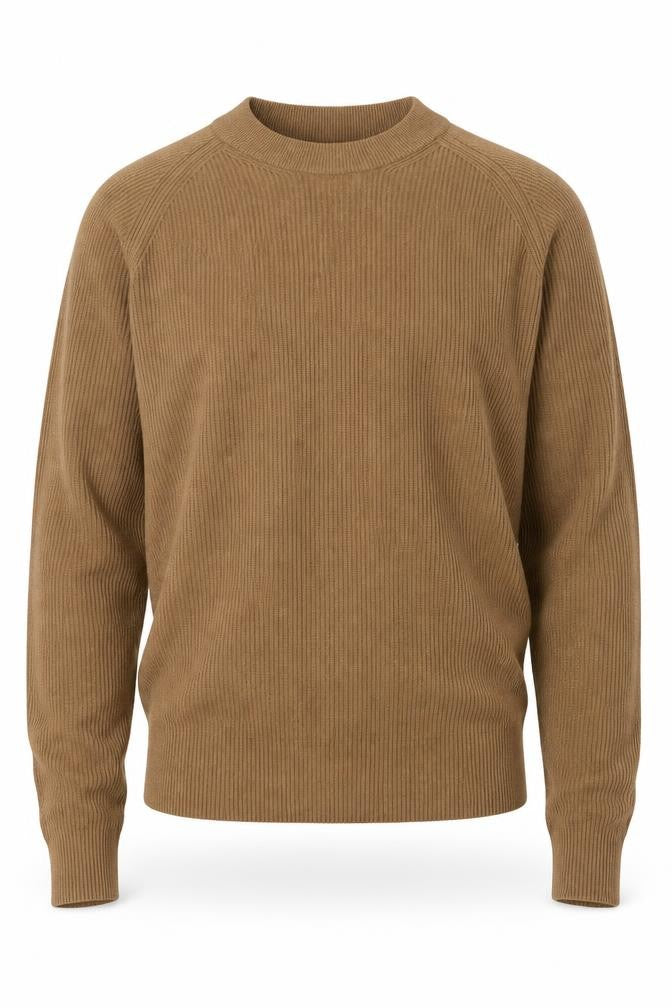 Jack & Jones Men's Brown Knit Crew Neck Pullover Jumper Size L