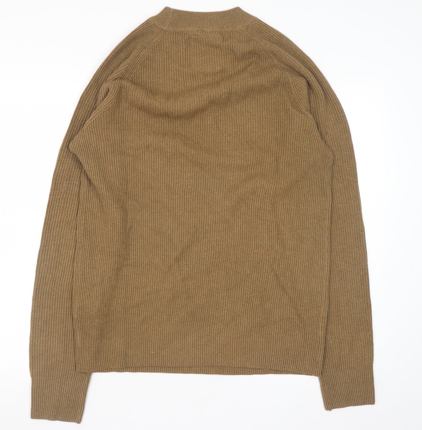 Jack & Jones Men's Brown Knit Crew Neck Pullover Jumper Size L