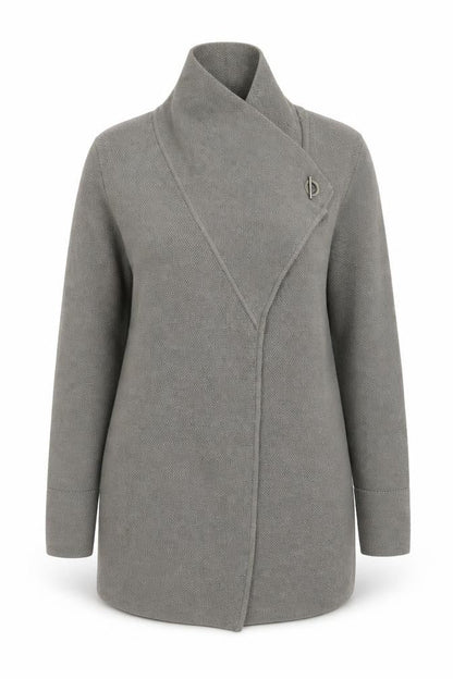 Jigsaw Women’s Grey Wool High Neck Cardigan Size S