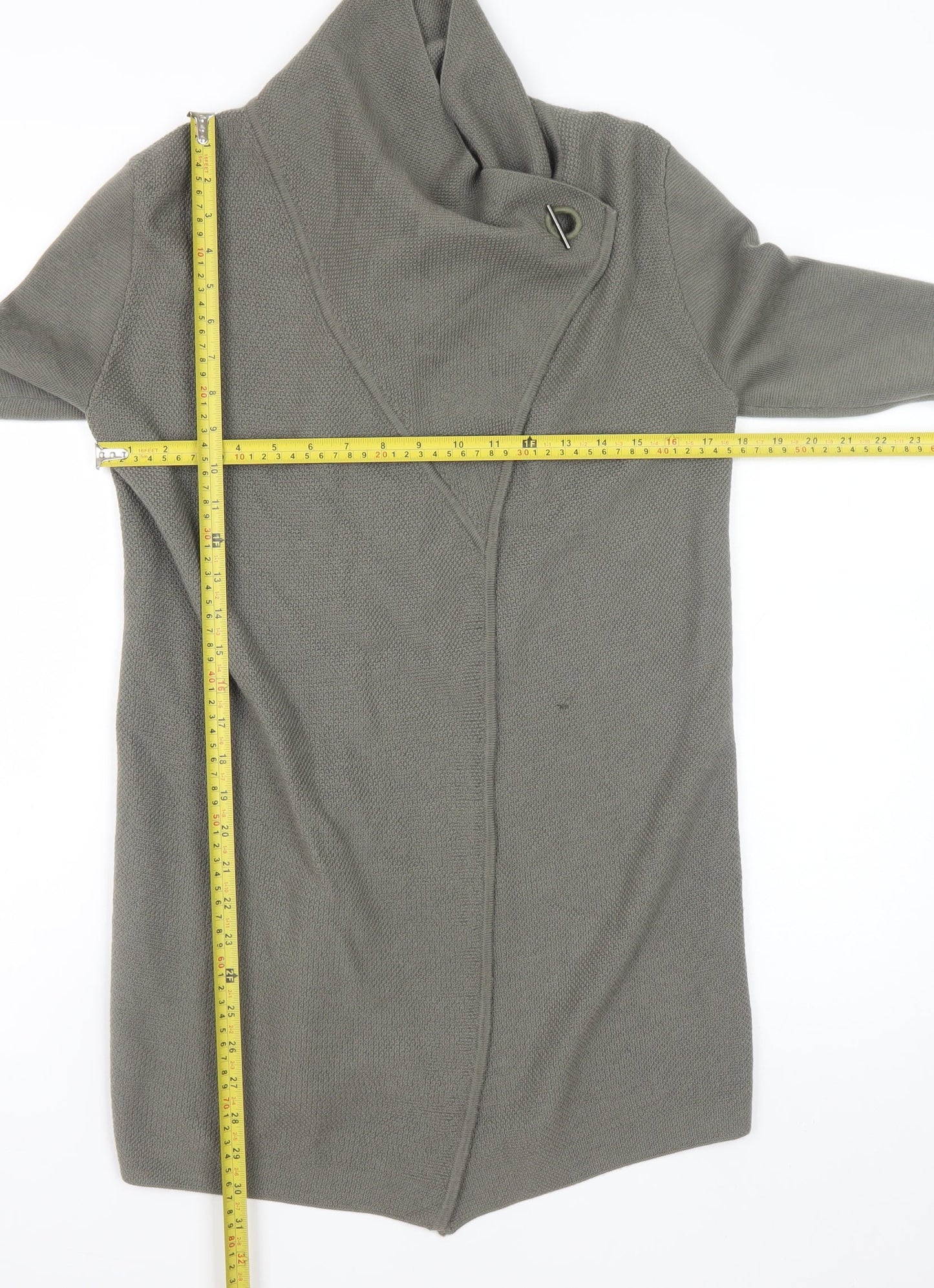 Jigsaw Women’s Grey Wool High Neck Cardigan Size S