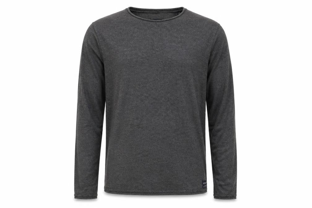 Jack & Jones Mens Grey Cotton Blend Crew Neck Pullover Jumper L