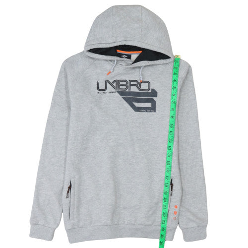 Umbro Boys Grey Hoodie Pullover Graphic Print Hooded Sweatshirt Size M