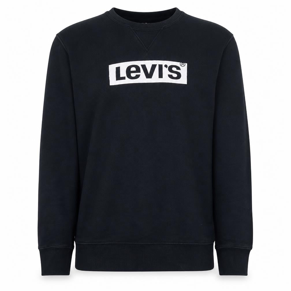 Levi's Men's Black Logo Pullover Sweatshirt Size M Crew Neck