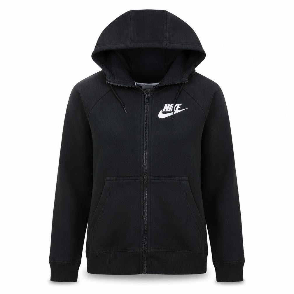 Nike Women's Black Full Zip Hoodie Small Cotton Blend
