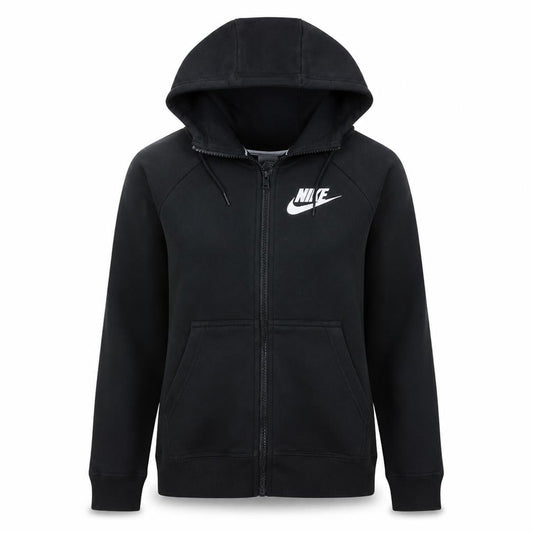 Nike Women's Black Full Zip Hoodie Small Cotton Blend