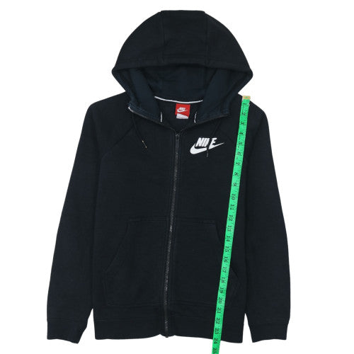 Nike Women's Black Full Zip Hoodie Small Cotton Blend