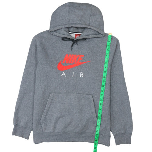 Nike Mens Grey Pullover Hoodie Medium with Logo Graphic