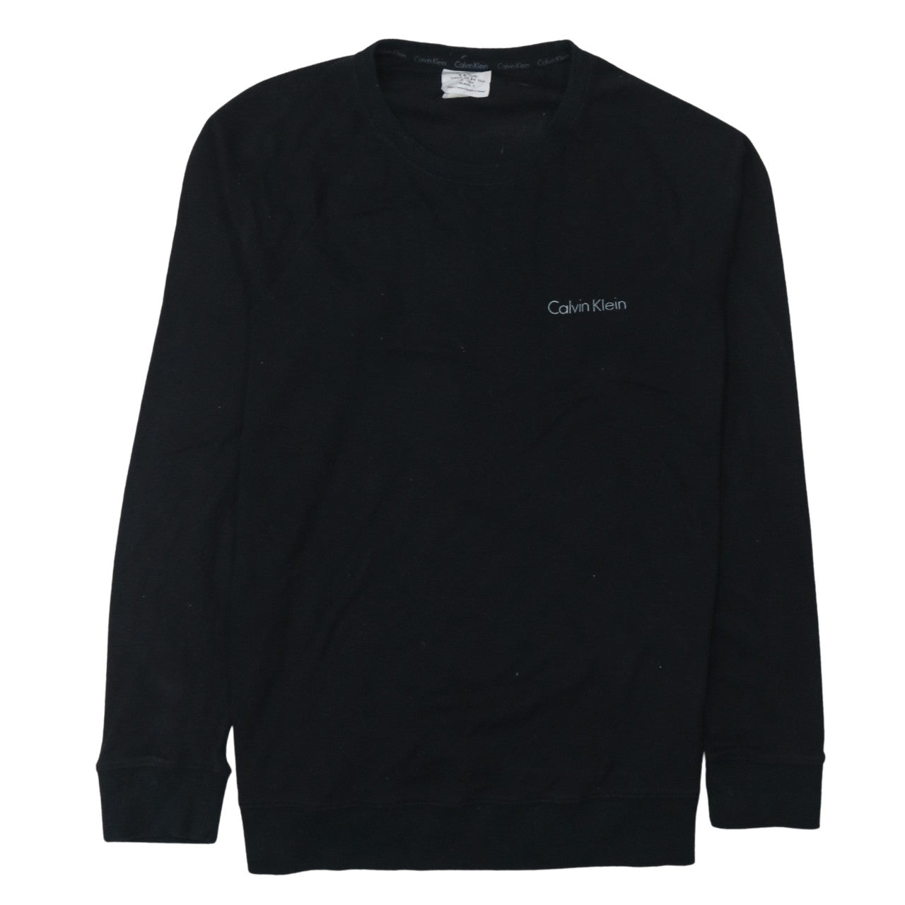 Calvin Klein Women's Black Small Pullover Sweatshirt Cotton Blend
