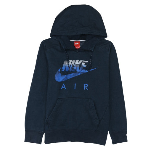 Nike Men's Blue Pullover Hoodie S Regular Fit Graphic Sportswear
