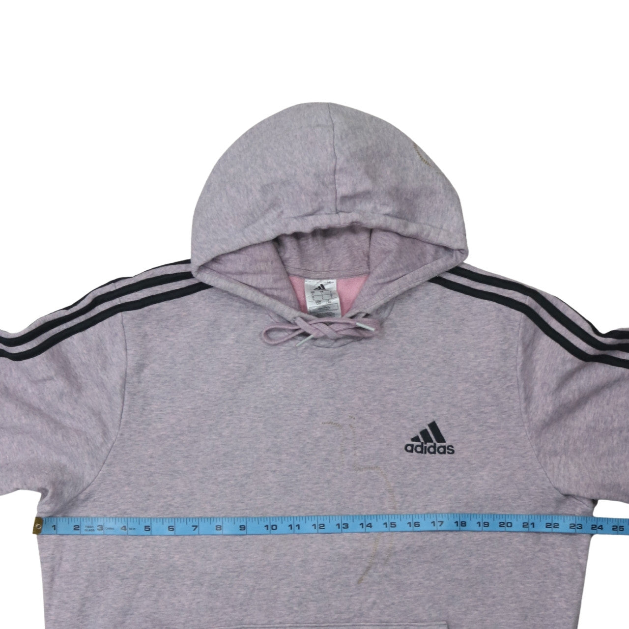 Adidas Women’s Grey Hooded Pullover Sweatshirt L Logo Hoodie