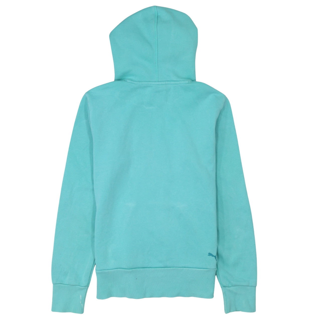 Puma Women’s Blue Pullover Hoodie Size 12 Cotton Blend Logo Design