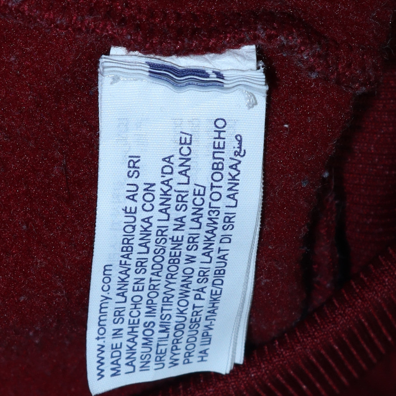 Tommy Sport Men's Red Pullover Hoodie Size L Graphic Logo Cotton Blend