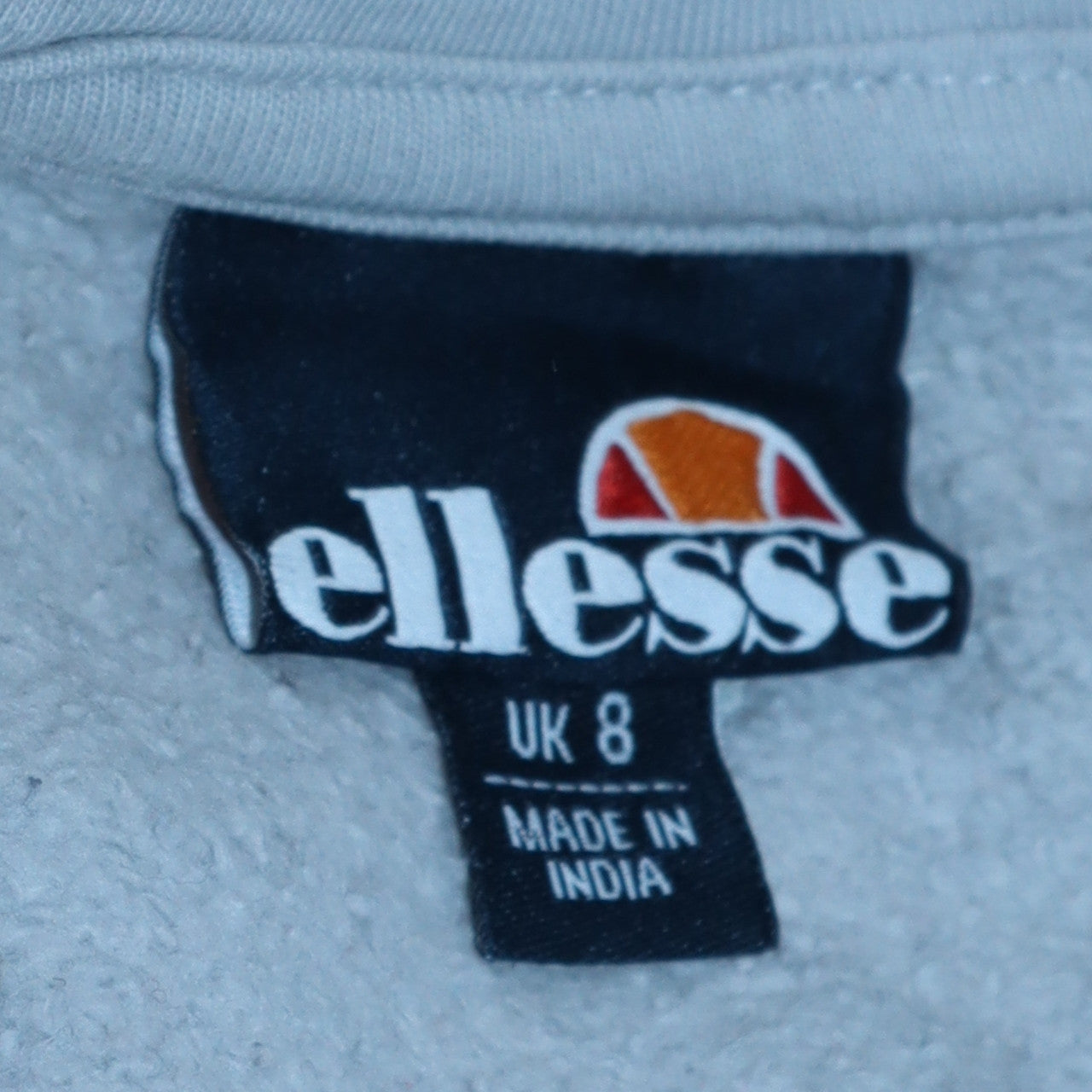 Ellesse Women Grey Pullover Hoodie UK 8 Cotton Blend Casual