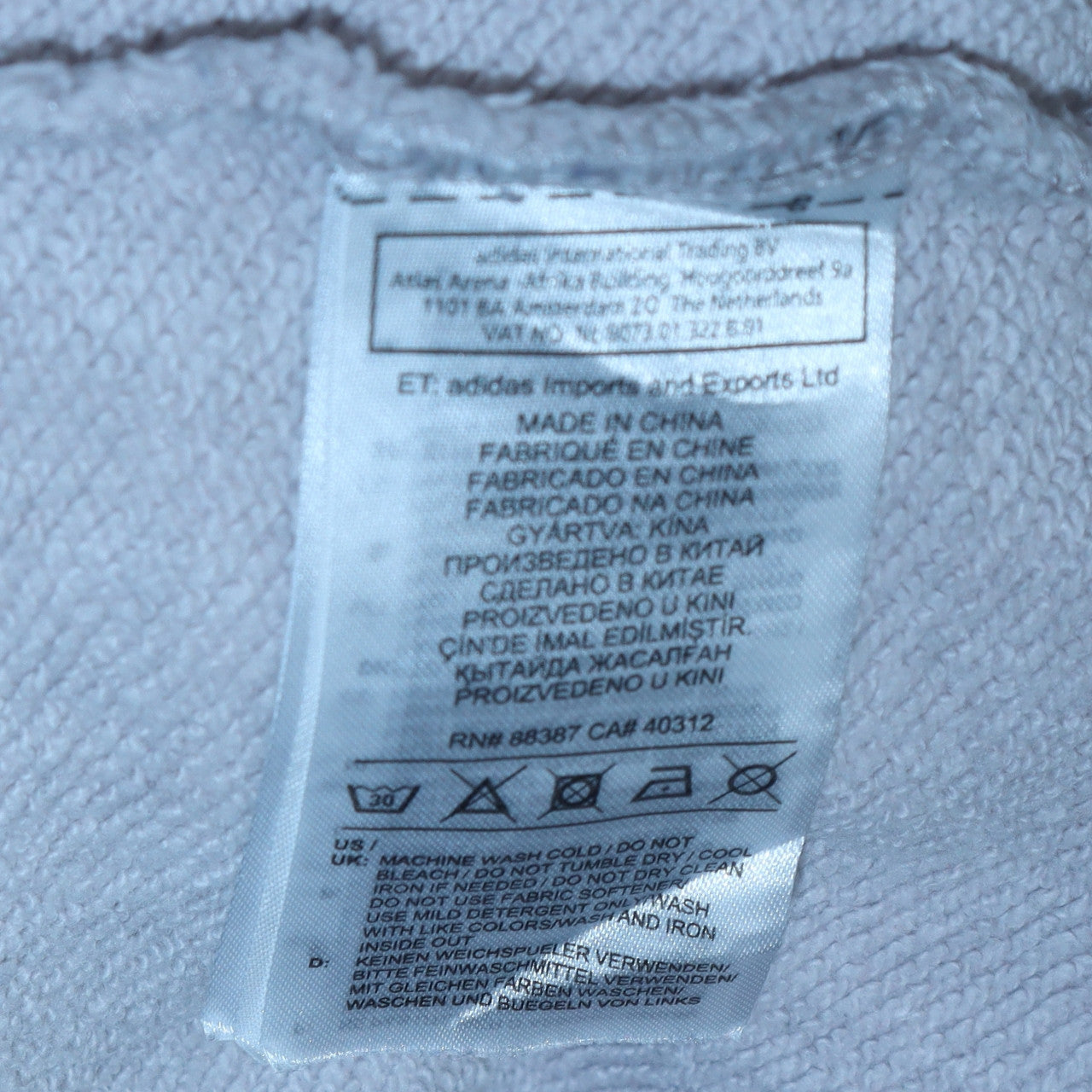 Adidas Womens Grey Pullover Hoodie UK 6 XS Long Sleeve Logo Cotton