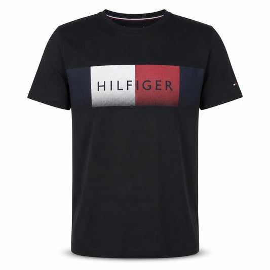 Tommy Hilfiger Men Black Logo Graphic Organic Cotton T-Shirt M