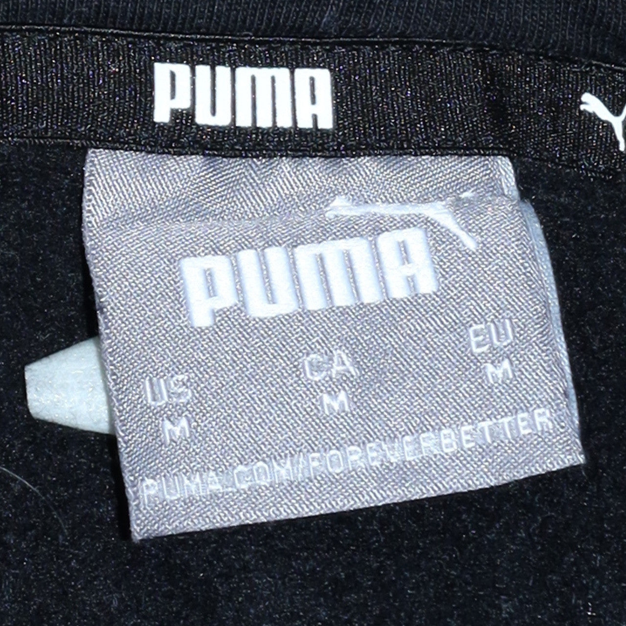 Puma Men's Black Pullover Hoodie M Graphic Logo Fleece Sweatshirt
