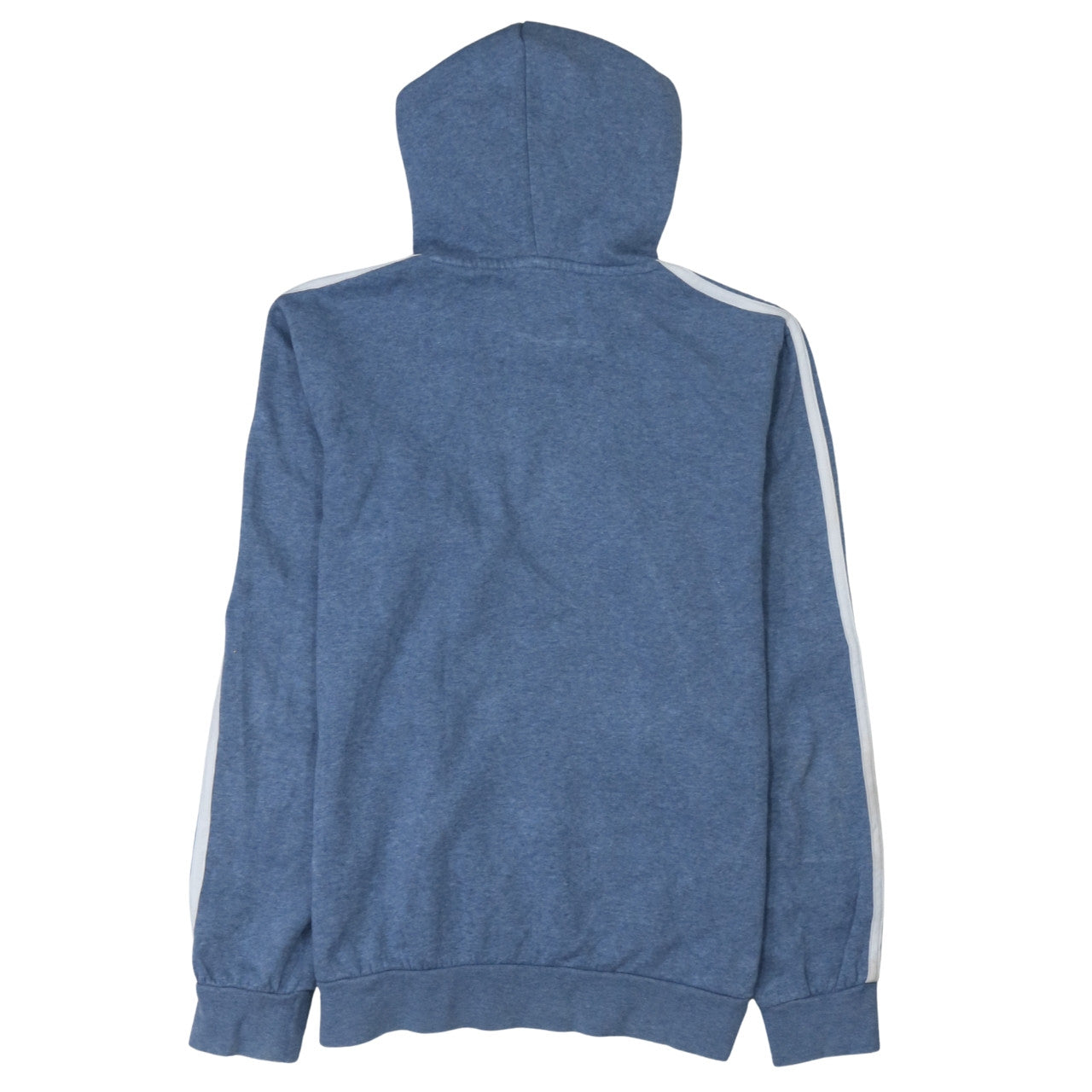 Adidas Men Blue Pullover Hoodie Small Logo Fleece Sportswear