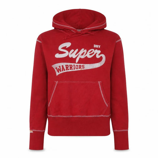 Superdry Red Pullover Hoodie Womens Size 8 Cotton Casual Sweatshirt
