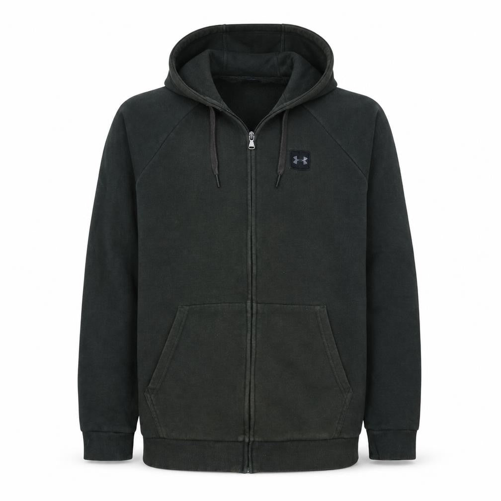 Under Armour Men's Green Small Full Zip Hoodie Cotton Blend