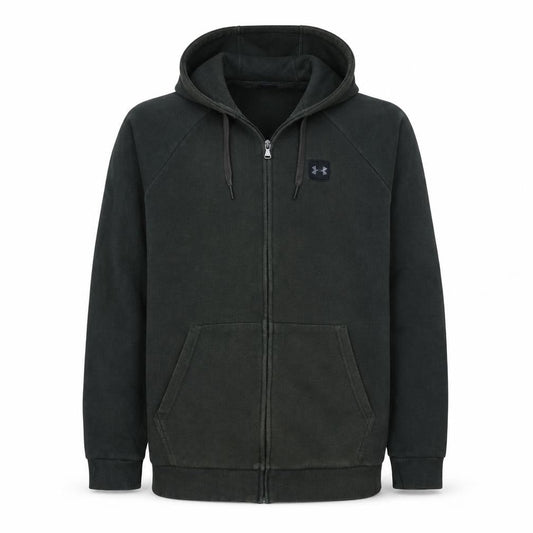 Under Armour Men's Green Small Full Zip Hoodie Cotton Blend