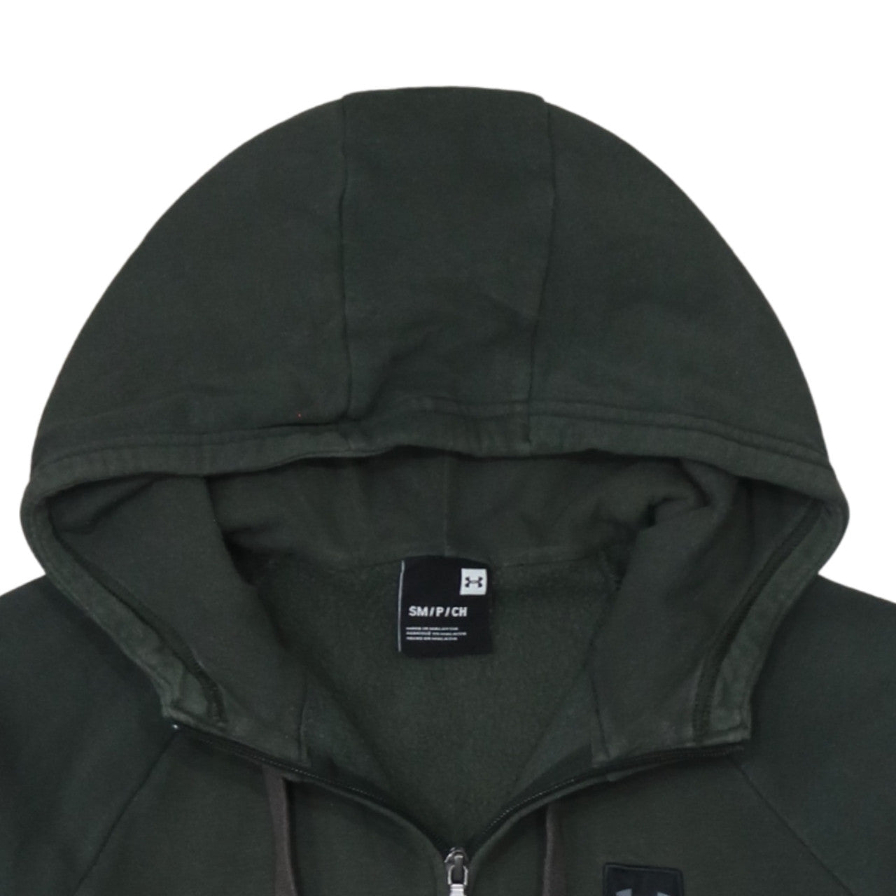 Under Armour Men's Green Small Full Zip Hoodie Cotton Blend