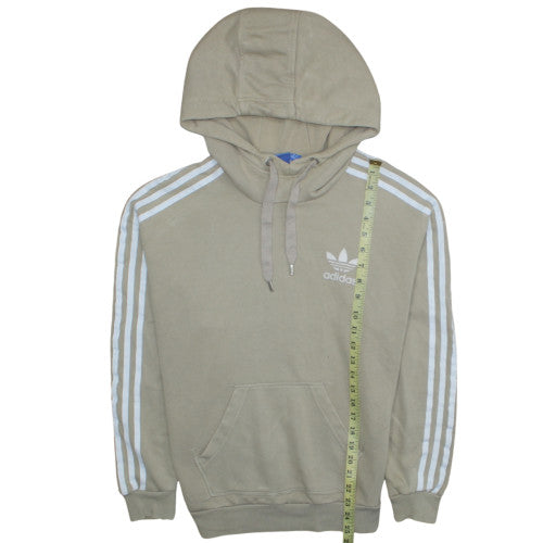 Adidas Womens Beige Pullover Hoodie Small Hooded Sweatshirt