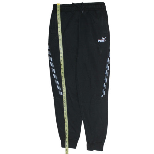 Puma Boys Black Jogger Trousers 13-14 Years Elastic Waist Sportswear