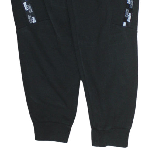 Puma Boys Black Jogger Trousers 13-14 Years Elastic Waist Sportswear