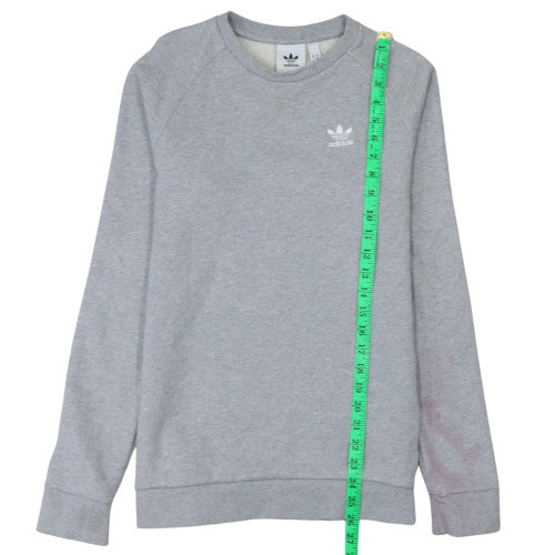 Adidas Mens Grey Pullover Sweatshirt XS Crew Neck Fleece
