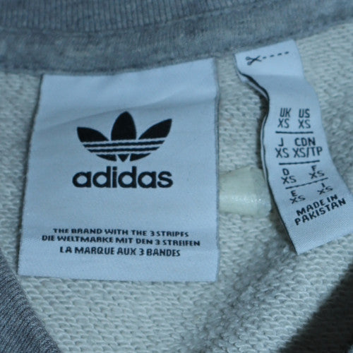 Adidas Mens Grey Pullover Sweatshirt XS Crew Neck Fleece
