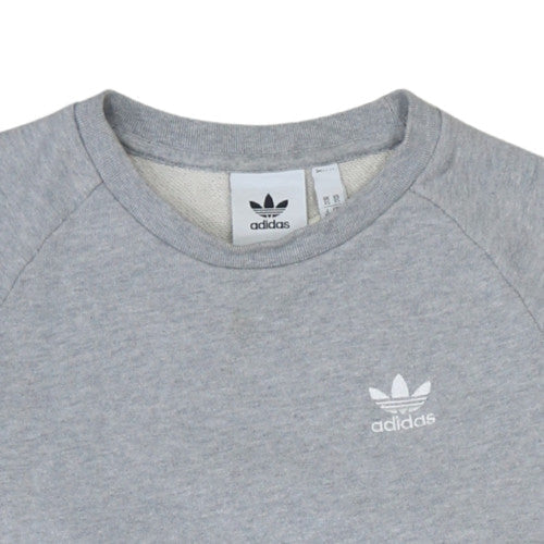 Adidas Mens Grey Pullover Sweatshirt XS Crew Neck Fleece