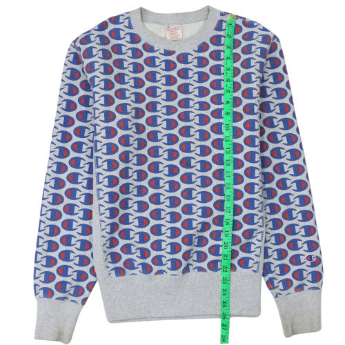 Champion Men's Grey Logo Reverse Weave Sweatshirt Size L Pullover