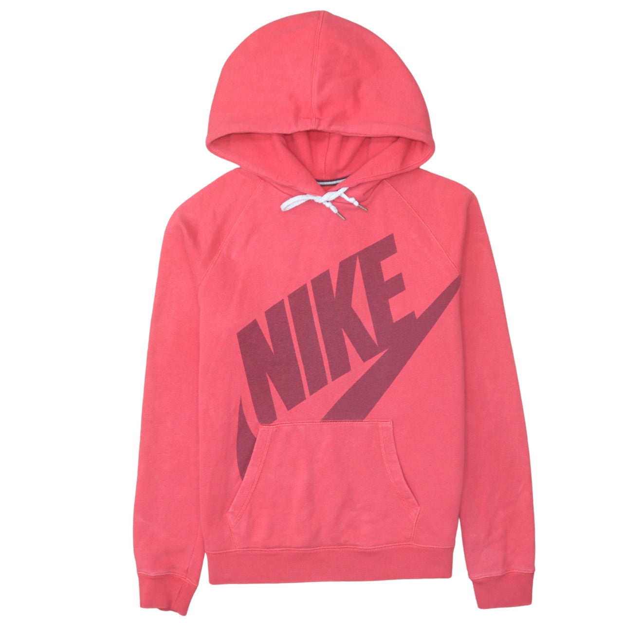 Nike Men's Pink Pullover Hoodie Medium Graphic Logo Sweatshirt