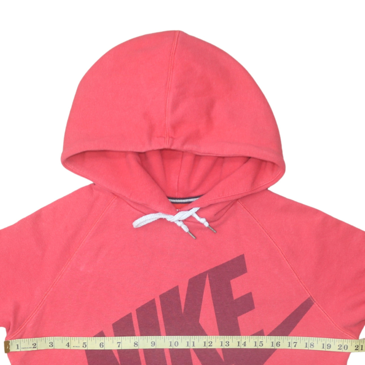 Nike Men's Pink Pullover Hoodie Medium Graphic Logo Sweatshirt
