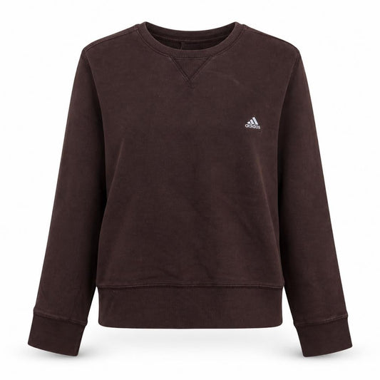 Adidas Women Brown Crew Neck Pullover Sweatshirt Size 12