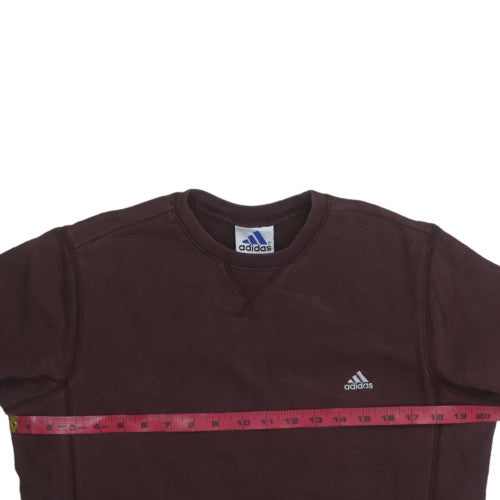 Adidas Women Brown Crew Neck Pullover Sweatshirt Size 12