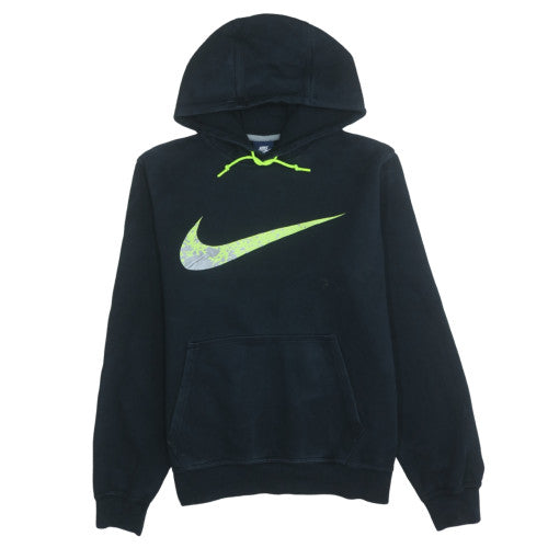 Nike Men's Black Pullover Hoodie M Fleece Sports Logo Sweatshirt