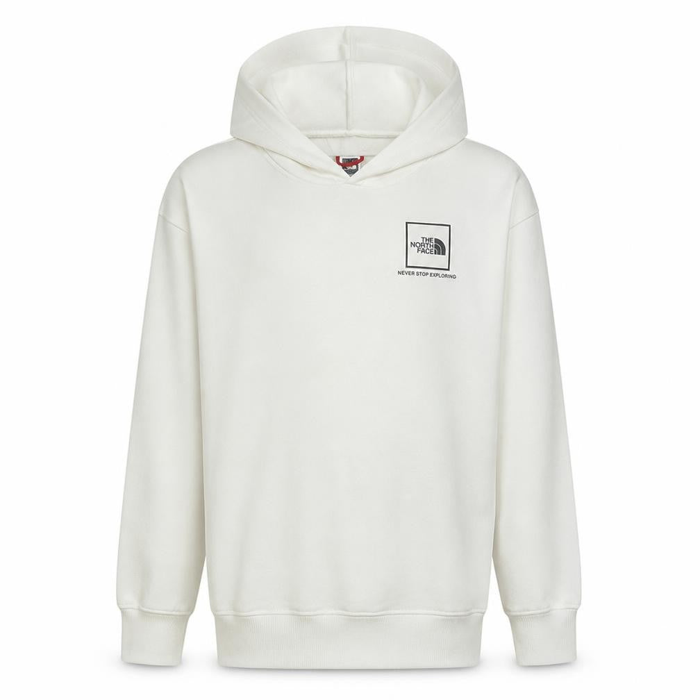 The North Face Boys White Pullover Hoodie XL Fleece Logo Sweatshirt
