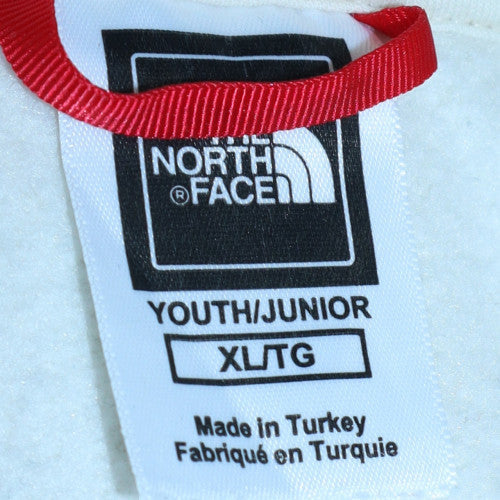 The North Face Boys White Pullover Hoodie XL Fleece Logo Sweatshirt