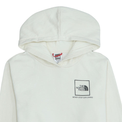 The North Face Boys White Pullover Hoodie XL Fleece Logo Sweatshirt