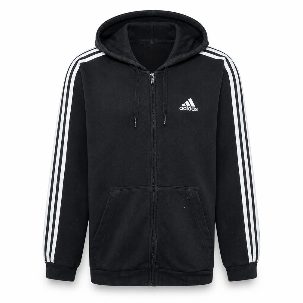 Adidas Men's Black Full Zip Hoodie Size M Sports Fleece