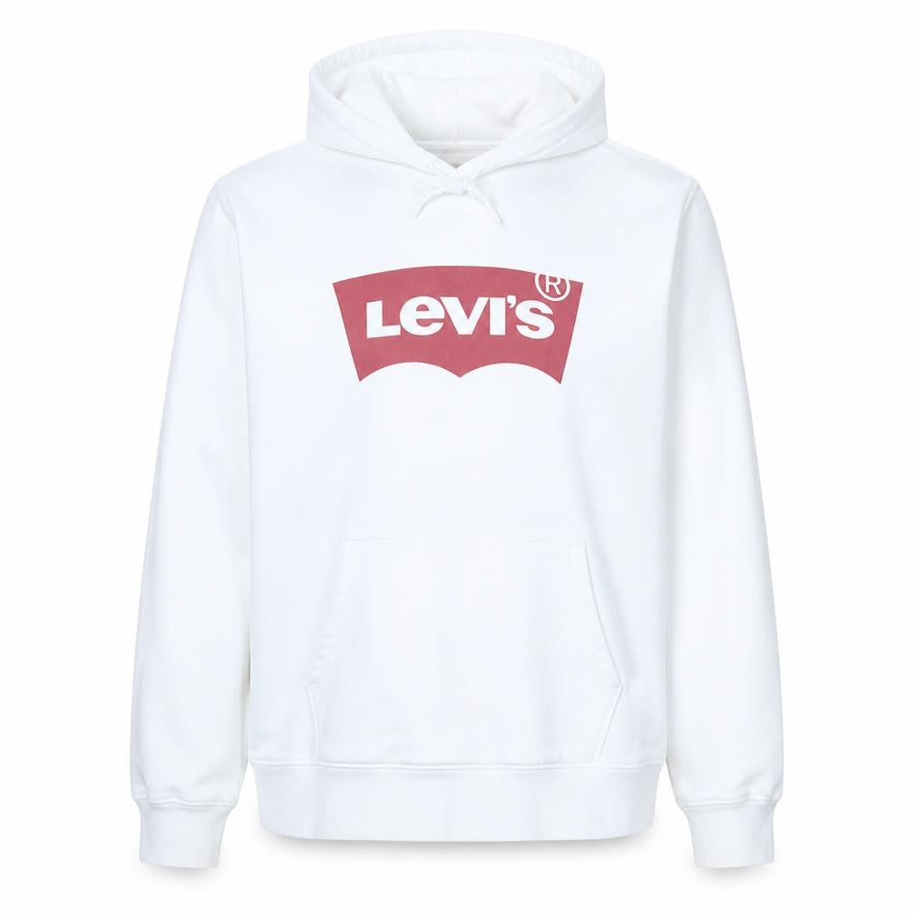 Levi's Men's White Pullover Hoodie M Logo Graphic Sweatshirt