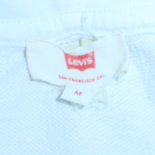 Levi's Men's White Pullover Hoodie M Logo Graphic Sweatshirt