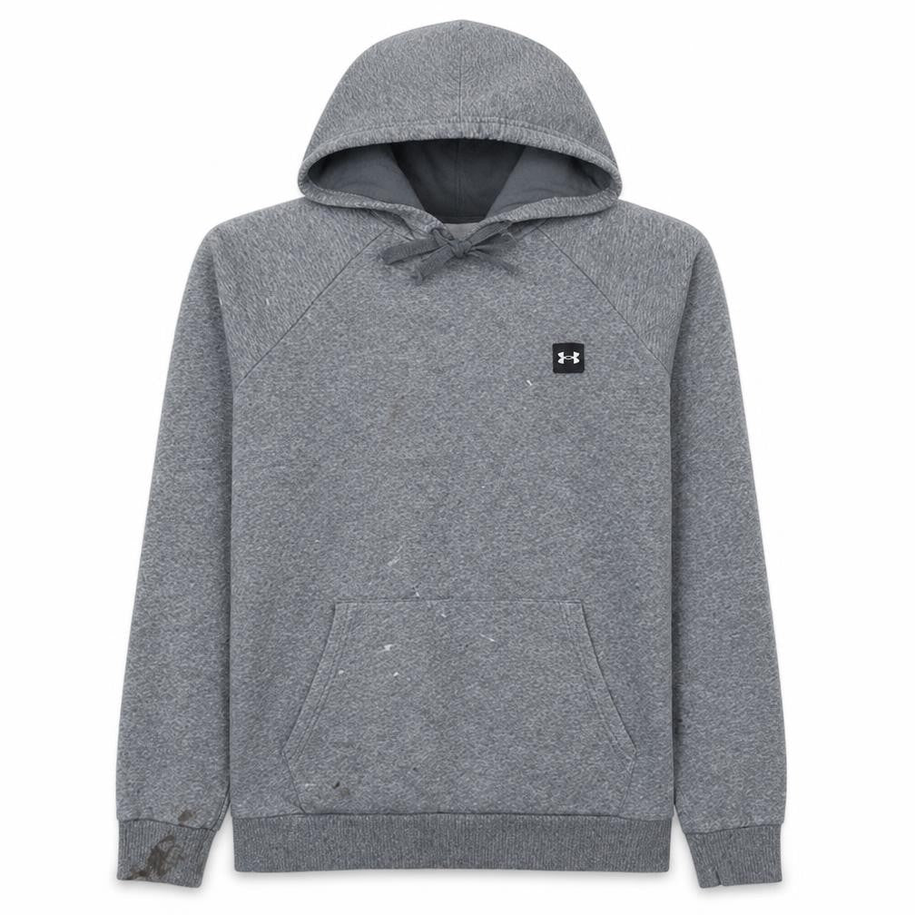Under Armour Men Grey Pullover Hoodie L Loose Fit ColdGear