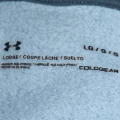 Under Armour Men Grey Pullover Hoodie L Loose Fit ColdGear