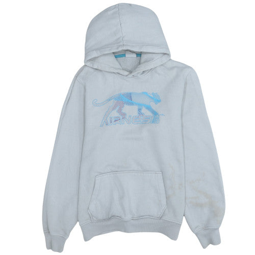 Airness Men's Grey Pullover Hoodie M Graphic Fleece Sweatshirt