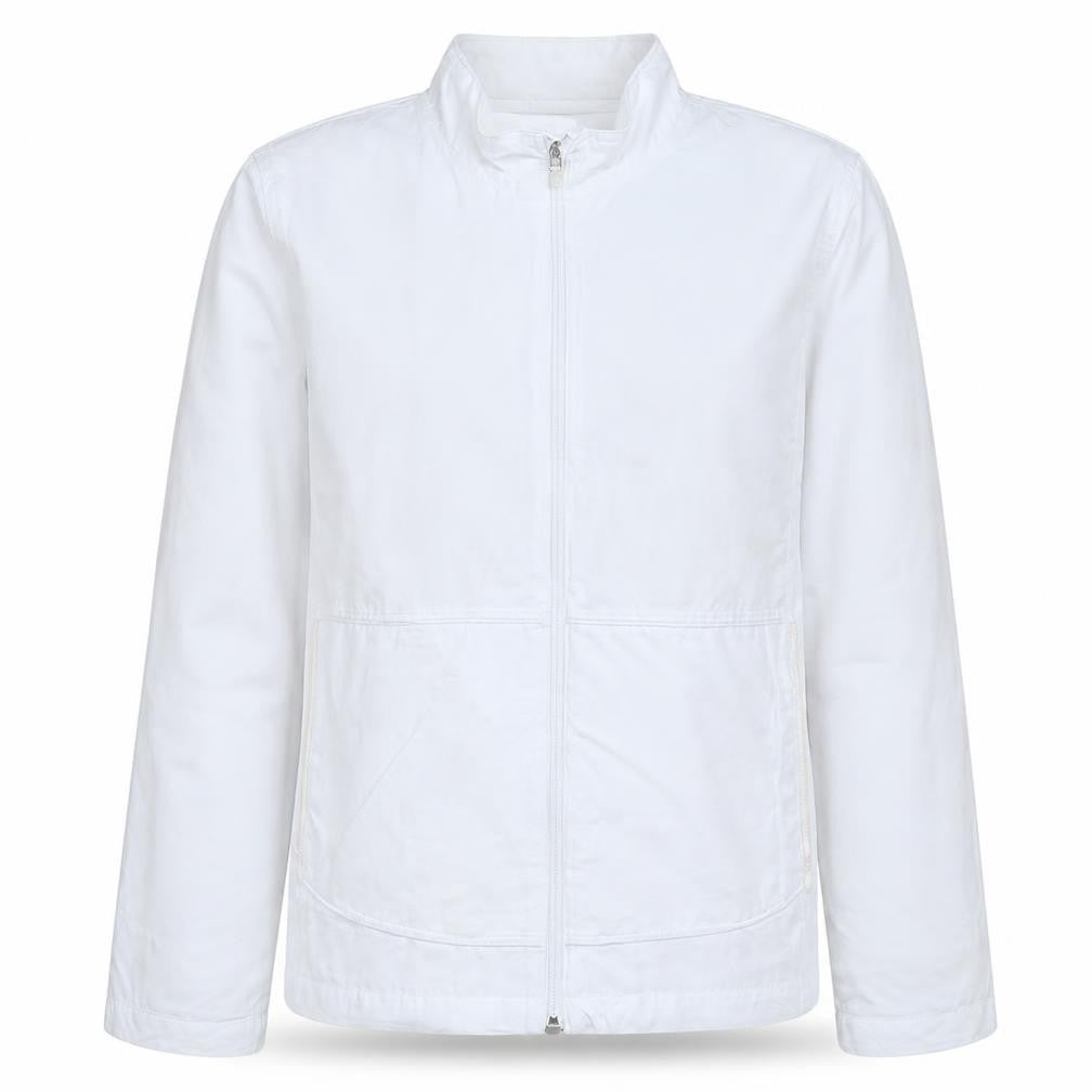 Nike Women White Full Zip Lightweight Jacket Size 8/10